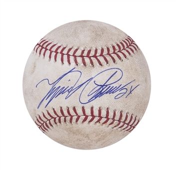 2013 Miguel Cabrera Game Used & Signed OML Manfred Baseball Used For 1,861st Career Hit On May 16, 2013 vs. Texas Rangers (MLB Authenticated & PSA/DNA)